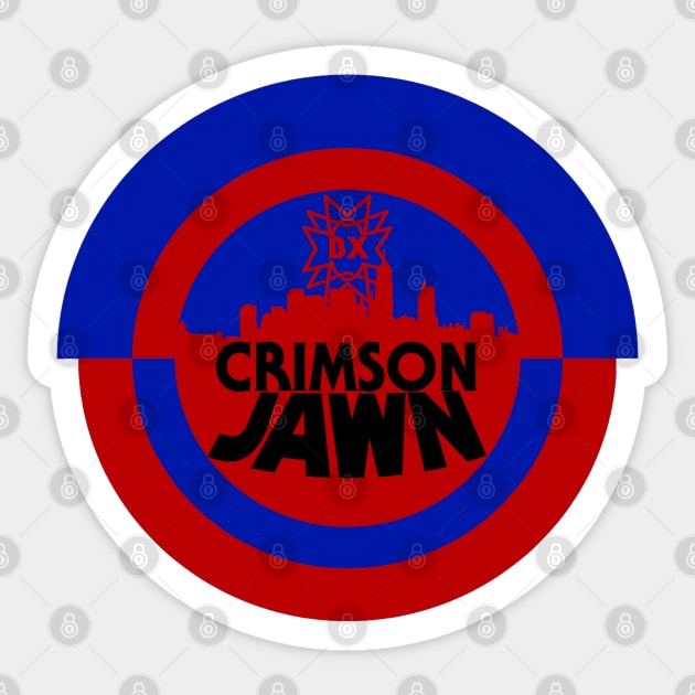 Crimson JAWN Sticker by Broaxium